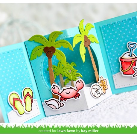 center picture window card - Fustella Lawn Fawn