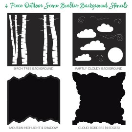 Outdoor Scene Builder Stencils - di Honey Bee Stamps