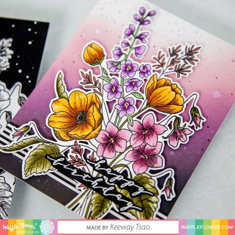 Bouquet Builder 3 Combo - Timbro e fustella di Waffle Flower