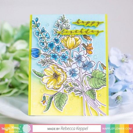Bouquet Builder 3 Combo - Timbro e fustella di Waffle Flower