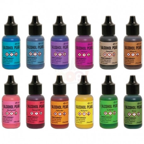 Tim Holtz alcohol pearls - deception