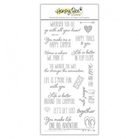 Wild and Free - Timbro di Honey Bee Stamps