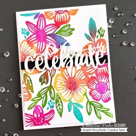 Climbing Flowers Background Stamp - Timbro di Catherine Pooler 2