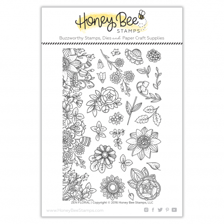 Zen Floral - Timbro di Honey Bee Stamps
