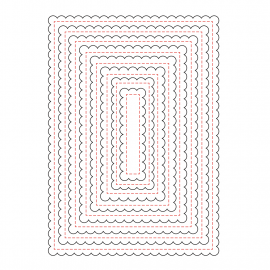 Scallop A7 Card Frames - Fustella di Honey Cuts