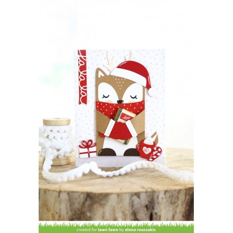 Woodland critter huggers winter add-on - Fustella Lawn Fawn