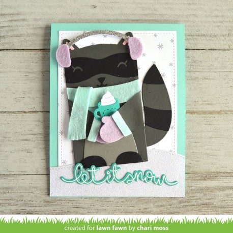 Woodland critter huggers winter add-on - Fustella Lawn Fawn