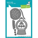 Snow globe gift tag - Fustella Lawn Fawn