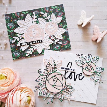 Beautiful blooms die - fustella di Pinkfresh Studio