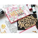 Hello with a bouquet die - fustella di Pinkfresh Studio