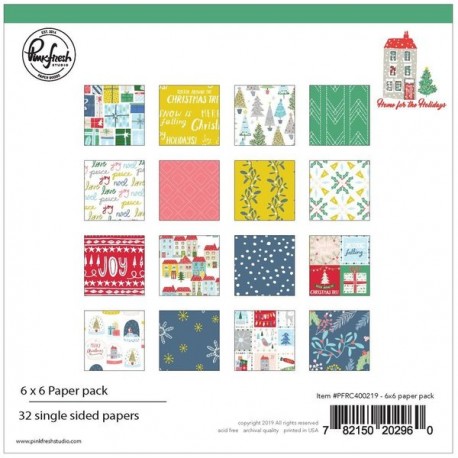 Carta per scrapbooking di Pinkfresh Studio - Home for the Holidays 6 x 6