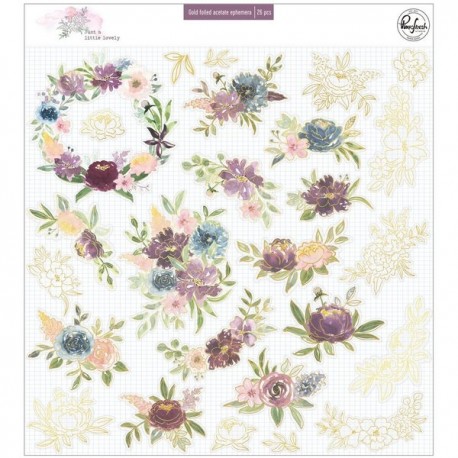 Just a little lovely - Gold foiled acetate ephemera