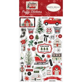 Christmas Market -  Puffy Stickers