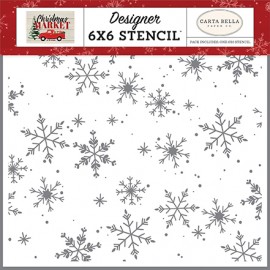 Falling Snowflakes 6x6 Stencil