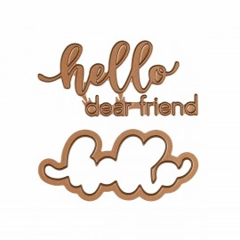 Spellbinders Hello Dear Friend - Hot Foil Plate 2
