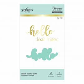 Spellbinders Hello Dear Friend - Hot Foil Plate