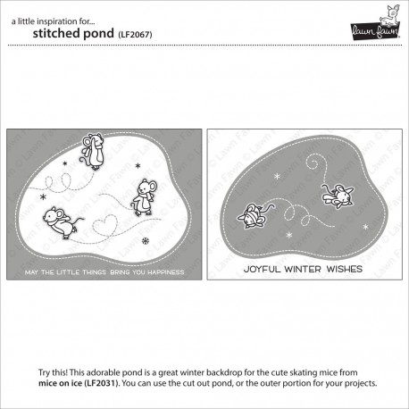 Stitched pond - Fustella Lawn Fawn