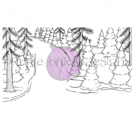 Winter Trail Background - Timbro di Stacey Yacula Studio