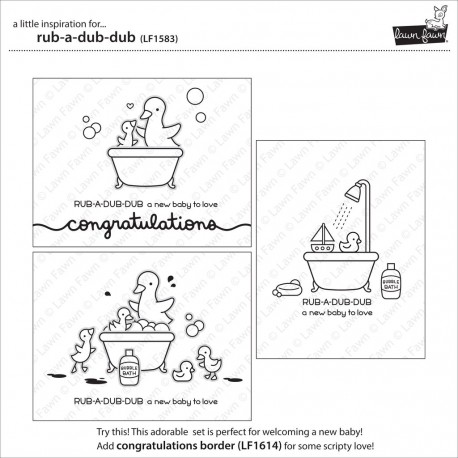 Rub-a-dub-dub - Timbro Lawn Fawn