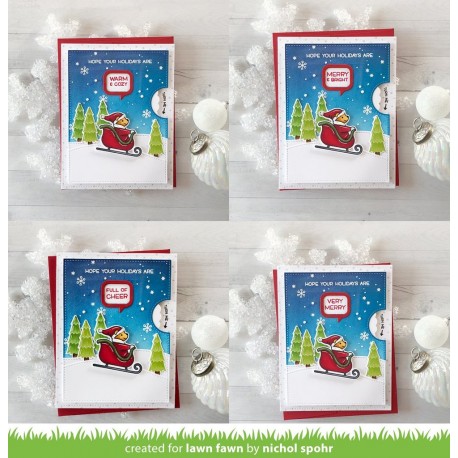 Reveal wheel holiday sentiments - Timbro Lawn Fawn