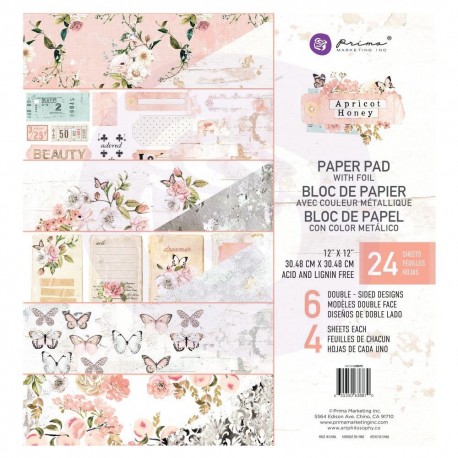 Paper pad di Prima Marketing -  Apricot Honey 12"x12"