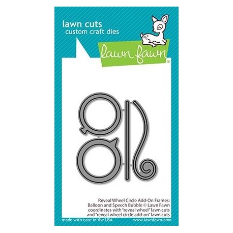 Reveal wheel circle add-on frames: balloon and speech bubble - Fustella Lawn Fawn