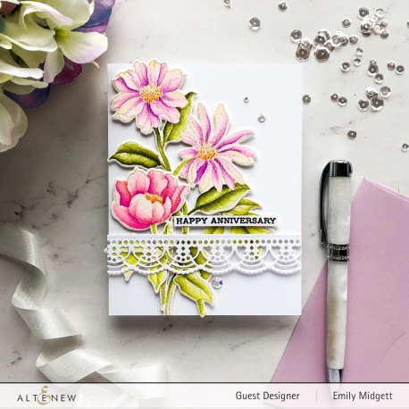 Wild Flora Stamp & Die Bundle - Timbri e fustelle  di Altenew