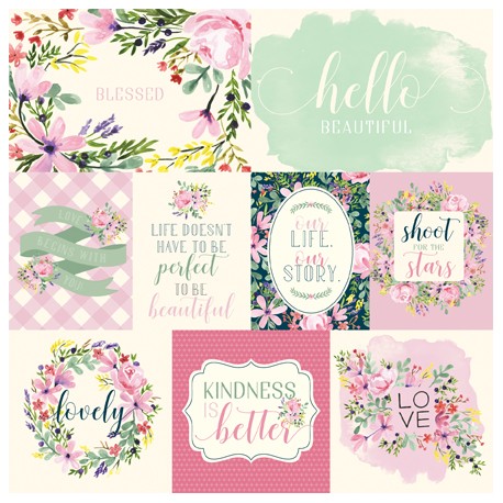 Carta per scrapbooking di Echo Park Paper - Botanical Garden