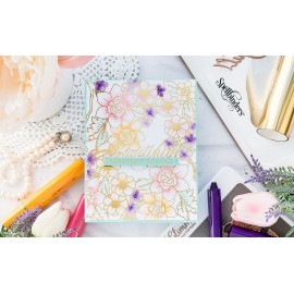 Spellbinders Flower Pattern - Hot Foil Plate 2