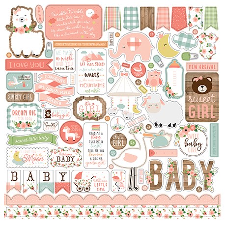 Carta per scrapbooking di Echo Park Paper - Baby Girl