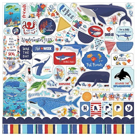 Carta per scrapbooking di Echo Park Paper - Fish are Friends