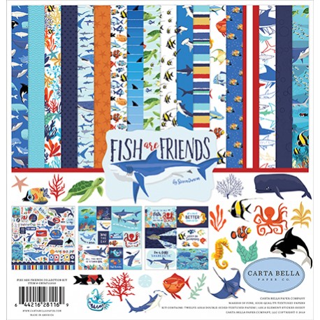 Carta per scrapbooking di Echo Park Paper - Fish are Friends
