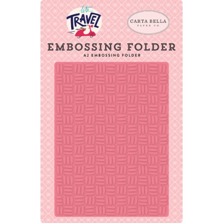 Embossing Folder di Echo Park Paper - Let's travel