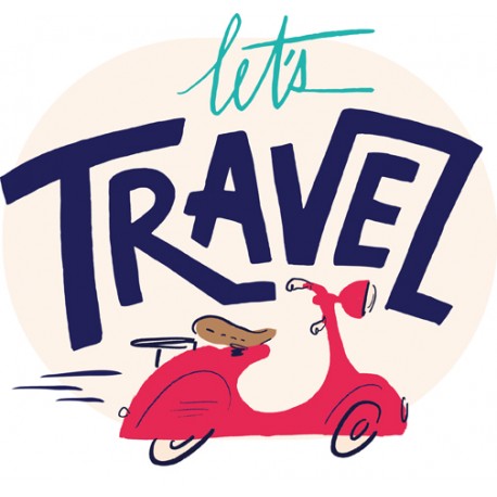 Embossing Folder di Echo Park Paper - Let's travel