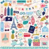 Sticker 12" x 12" - Let's travel