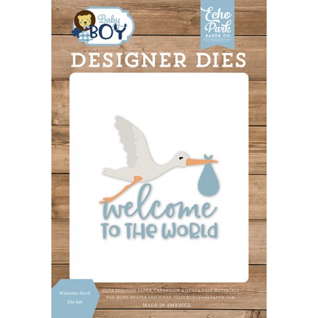 Welcome stork die set - Fustella di Echo park