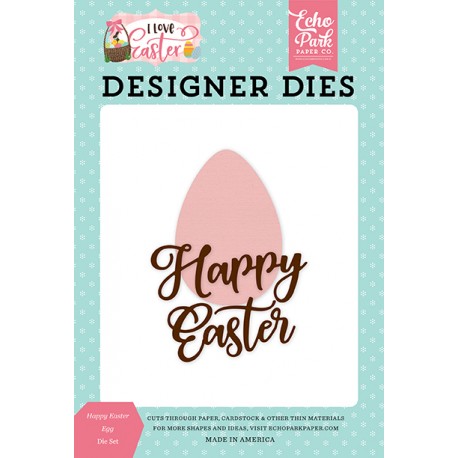 Happy Easter egg die set - Fustella di Echo park