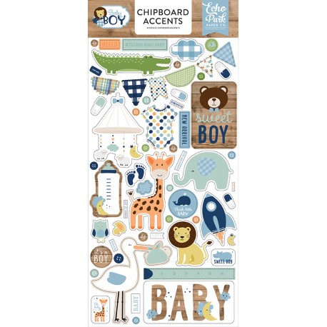Baby Boy - 6x13 Chipboard Accents