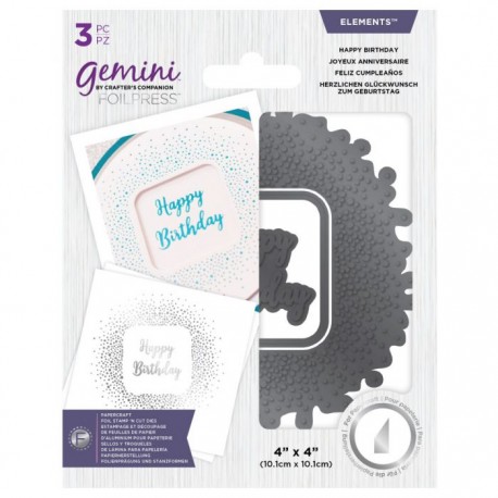 Happy Birthday - Gemini Foil Stamp