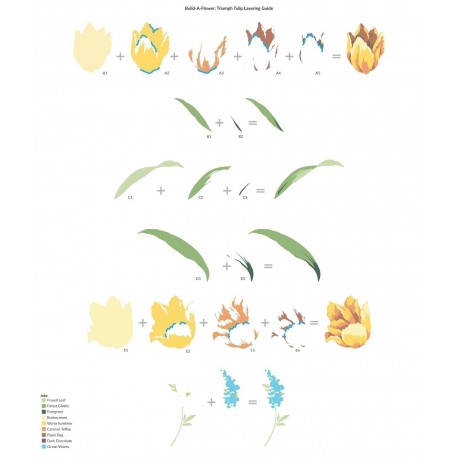 Build-A-Flower: Triumph Tulip - Timbro e  fustella  di Altenew