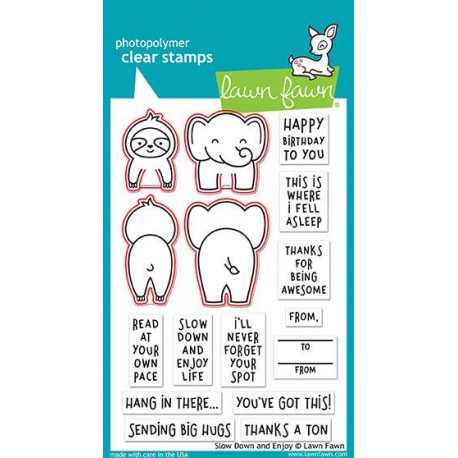 Slow down and enjoy - Fustella Lawn Fawn