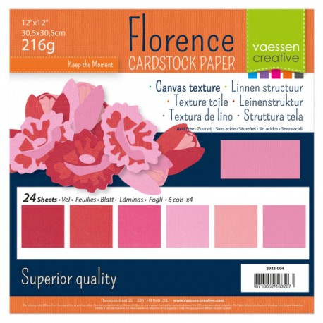 Cardstock multipack 12x12"- Roze