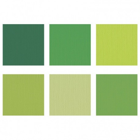 Cardstock multipack 12x12"- Verde