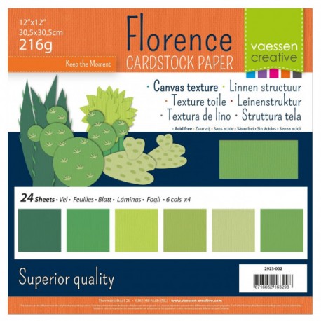 Cardstock multipack 12x12"- Verde