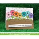 Stitched garden border - Fustella Lawn Fawn