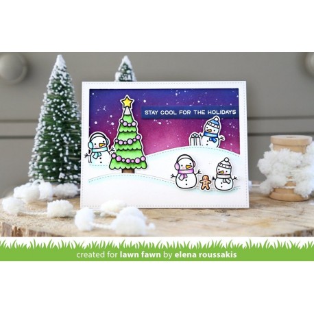 Stitched hillside backdrop: landscape - Fustella Lawn Fawn