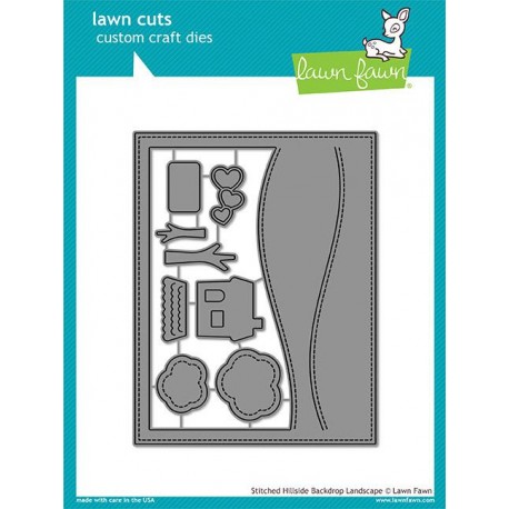 Stitched hillside backdrop: landscape - Fustella Lawn Fawn