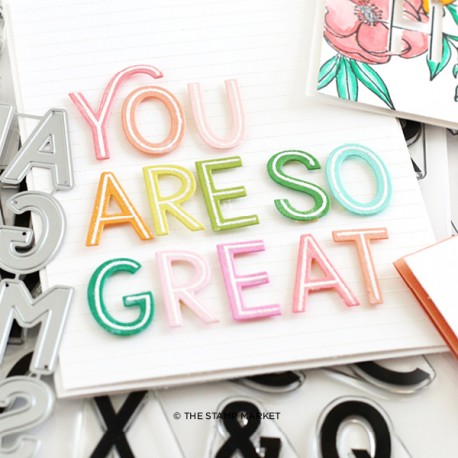 Something Extra Inline Alphabet  - Timbro di The Stamp Market