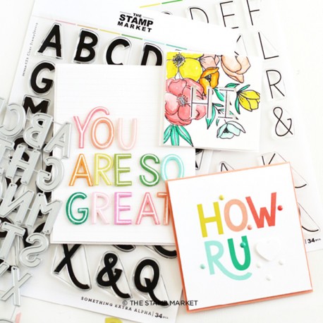 Something Extra Inline Alphabet  - Timbro di The Stamp Market