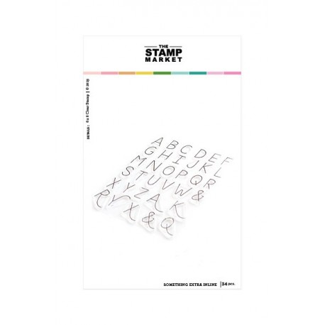 Something Extra Inline Alphabet  - Timbro di The Stamp Market